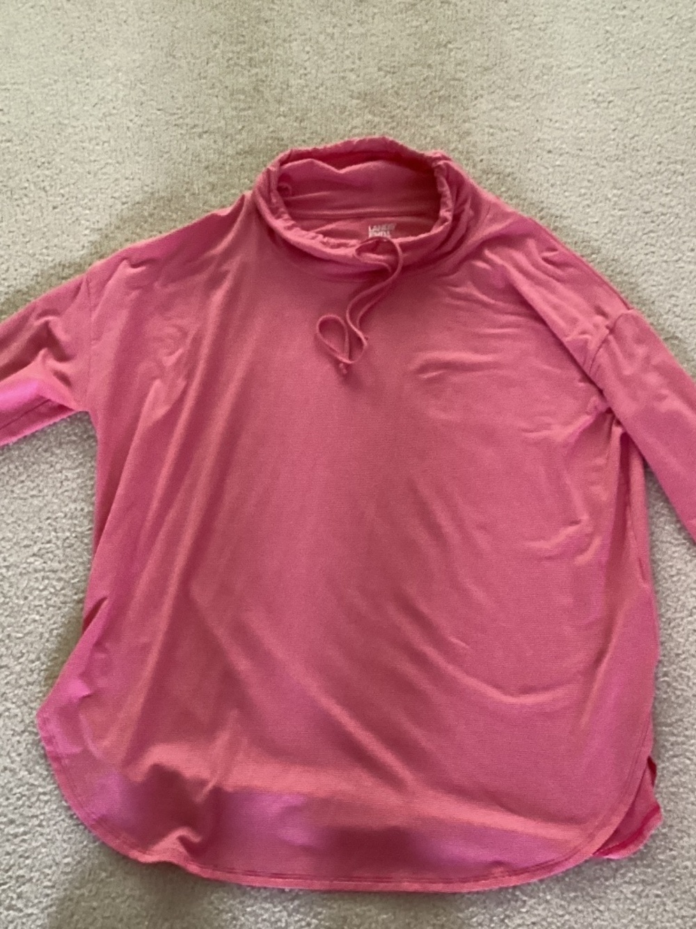 Lands End XLP pink and white stripe tunic